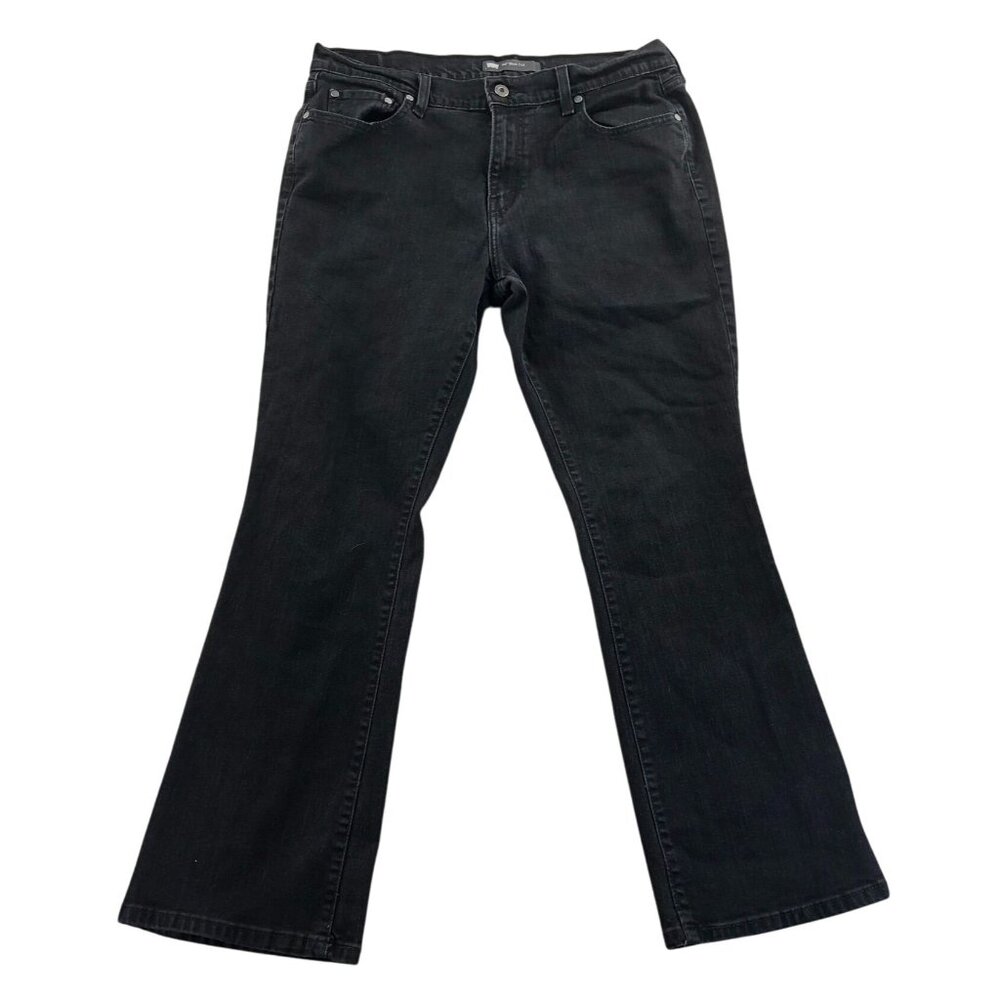 Levis Womens 515 NBootcut Jeans Size 14M High Rise Black Denim Classic Casual